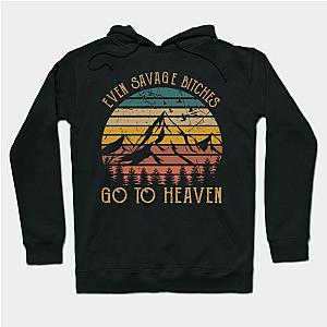 Jelly Roll Hoodies - Even Savage Bitches Go To Heaven Mountain Vintage Sky Hoodie TP2509