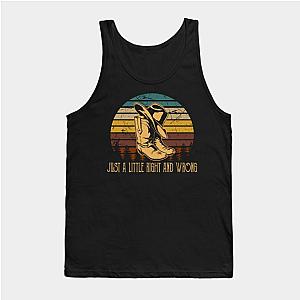 Jelly Roll Tank Tops - Just A Little Right And Wrong Glasses Whiskey Retro Tank Top TP2509