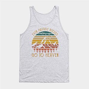 Jelly Roll Tank Tops - Even Savage Bitches Go To Heaven Mountain Vintage Sky Tank Top TP2509