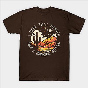 Jelly Roll T-Shirts - I Hope That Heaven Has A Smoking Section Mountains Cactus T-Shirt TP2509