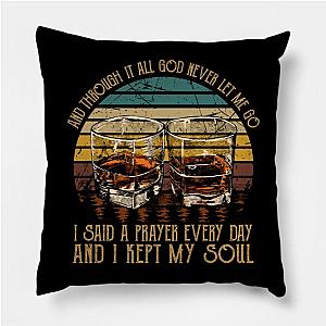 Jelly Roll Pillows - And Through It All God Never Let Me Go  Feathers Bull-Skull Poster TP2509