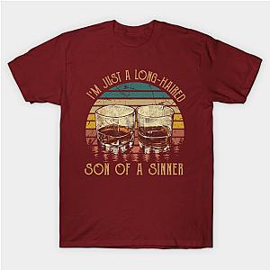 Jelly Roll T-Shirts - Retro I'm Just A Long Haired Son Of A Sinner Gifts Men T-Shirt TP2509