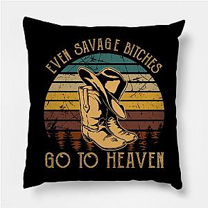 Jelly Roll Pillows - Even Savage Bitches Go To Heaven Country Music Cowboys Boots And Hat Poster TP2509