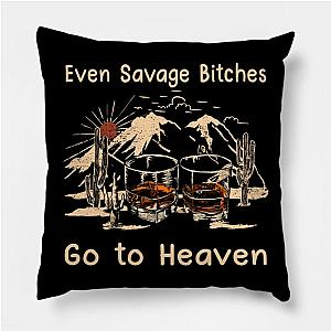 Jelly Roll Pillows - Even Savage Bitches Go To Heaven Drink Glass Mountain Poster TP2509