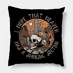 Jelly Roll Pillows - I Hope That Heaven Has A Smoking Section Skull Skeleton Poster TP2509