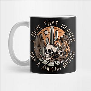 Jelly Roll Mugs - I Hope That Heaven Has A Smoking Section Skull Skeleton Mug TP2509