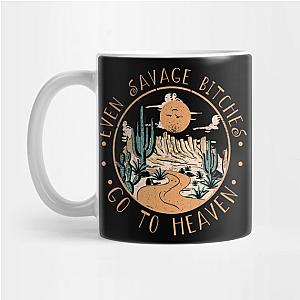 Jelly Roll Mugs - Even Savage Bitches Go To Heaven Road Mountain Cactus Mug TP2509