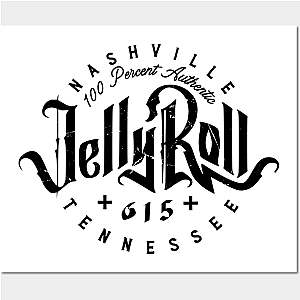 Jelly Roll Posters - Jelly Roll Shirt Nashville Country Music Poster TP2509