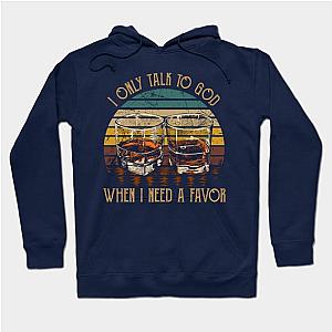 Jelly Roll Hoodies - I only talk to God, when I need a favor Wine Glasses Vintage Country Hoodie TP2509