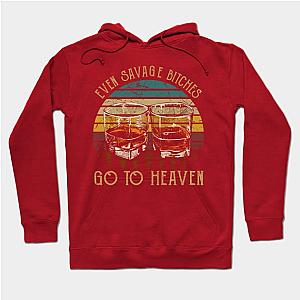 Jelly Roll Hoodies - Even Savage Bitches Go To Heaven Whiskey Vintage Glasses Hoodie TP2509