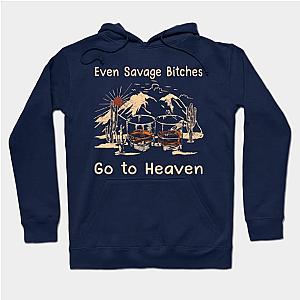 Jelly Roll Hoodies - Even Savage Bitches Go To Heaven Drink Glass Mountain Hoodie TP2509