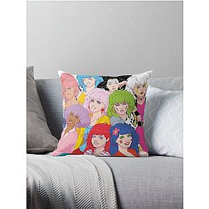 K-Jem Girls and Pizzazz Girls Throw Pillow