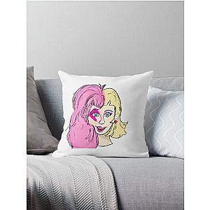 Jem and the Holograms Split Screen Sticker Throw Pillow