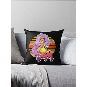 Retro Showtime Synergy Jem Throw Pillow