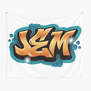 Jem name graffiti style Tapestry