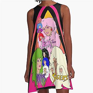 Jem and the Holograms + The Misfits meet The Stingers! A-Line Dress