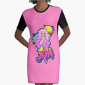 RETRO 80S JEM Graphic T-Shirt Dress