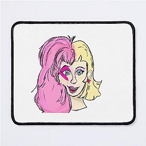 Jem and the Holograms Split Screen Sticker Mouse Pad