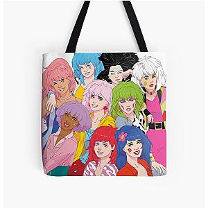 K-Jem Girls and Pizzazz Girls All Over Print Tote Bag