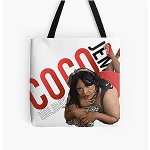 Coco Jem Holiday - Lady in Red All Over Print Tote Bag