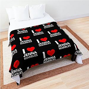 i heart jenna marbles (white) Comforter