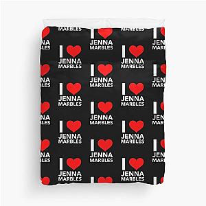 i heart jenna marbles (white) Duvet Cover