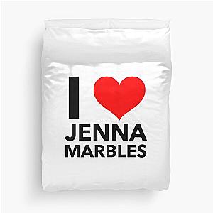 i heart jenna marbles (black) Duvet Cover