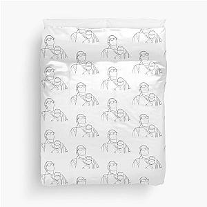 Jenna Marbles Leisuring (Line Drawing) Duvet Cover