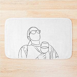 Jenna Marbles Leisuring (Line Drawing) Bath Mat