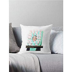 Jenna Marbles toothbrush  Throw Pillow