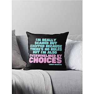 Overwhelmed by Choices Jenna Marbles Throw Pillow