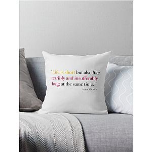 Life is Short Jenna Marbles Throw Pillow