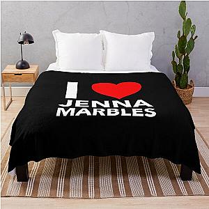 i heart jenna marbles (white) Throw Blanket