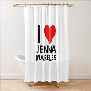 i heart jenna marbles (black) Shower Curtain