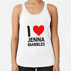 i heart jenna marbles (black) Racerback Tank Top