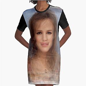 Jennifer Garner Portrait Graphic T Shirt Dress