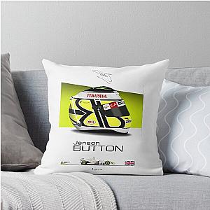 Jenson Button 2009 Helmet Print Throw Pillow