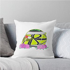Jenson Button 2009 Helmet Throw Pillow with Flowers