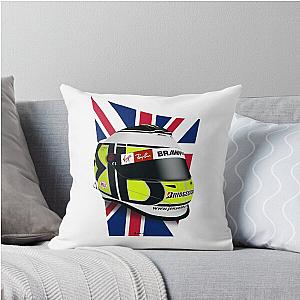 Jenson Button 2009 Helmet Flag Throw Pillow