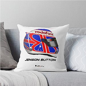 Jenson Button - 2010 F1 Helmet Throw Pillow