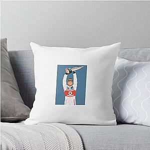 Jenson Button Celebrating Victory Throw Pillow
