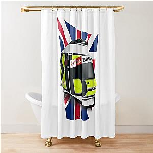 Jenson Button 2009 Helmet Flag Shower Curtain