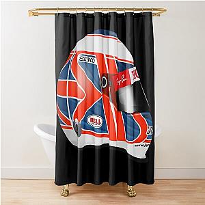 Jenson Button - 2006 helmet 1st win in Hungary Shower Curtain
