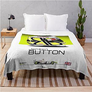 Jenson Button 2009 Helmet Car Print Blanket