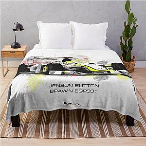 Jenson Button - Brawn BGP001 - 2009 Throw Blanket
