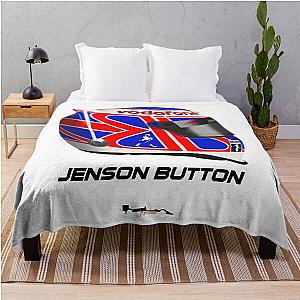 Jenson Button 2010 F1 Helmet Throw Blanket