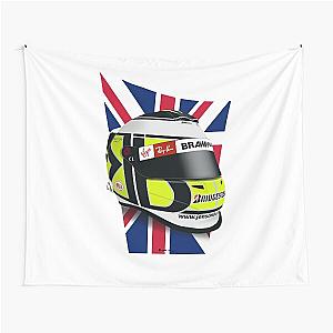 Jenson Button 2009 Helmet Flag Tapestry