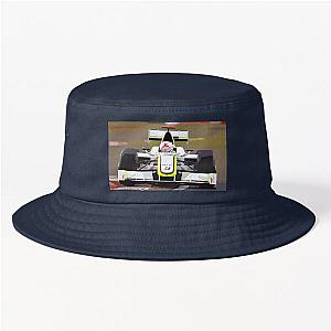 Jenson Button racing his Brawn GP 2009 F1 car at Silverstone in a Bucket Hat