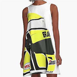 Jenson Button - 2009 F1 helmet A-Line Dress