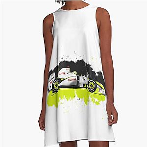 Jenson Button Brawn BGP-001 With background A-line Dress